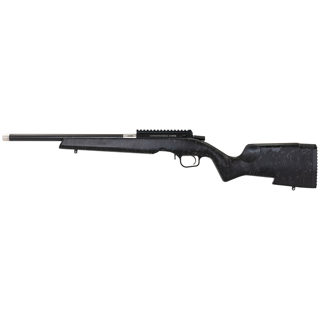 Christensen Arms Ranger Rifle, Black with Gray Webbing: 22 WMR, 18