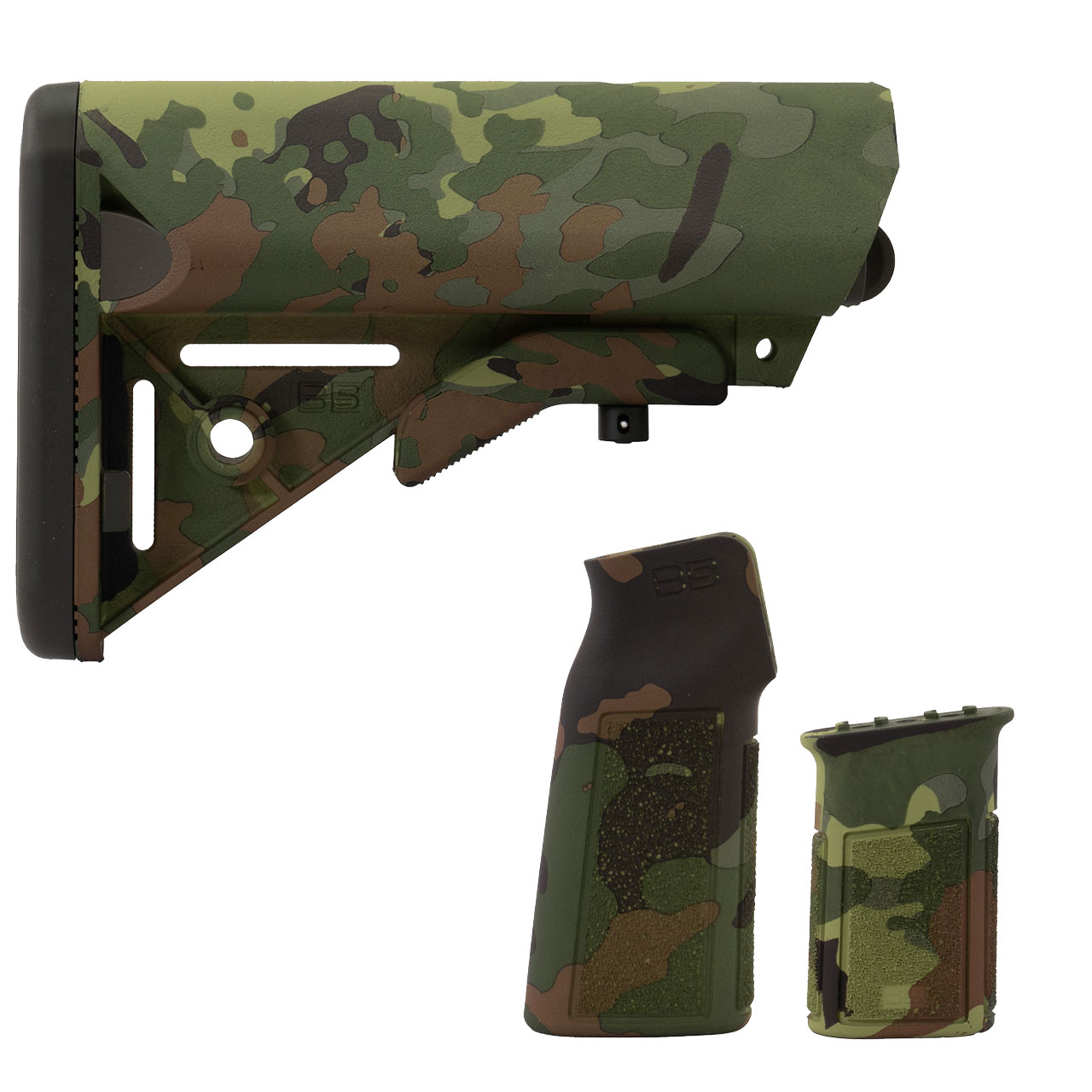 B5 Systems AR Furniture Kit, Flecktarn: Enhanced SOPMOD Stock, P