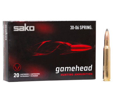 Sako Gamehead Ammunition: 30-06 Sprg, 180 gr, Soft Point, 2690 fps, Model C631153ASA10