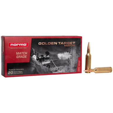Norma Golden Target Ammunition: 6.5 PRC, 143 gr, GTX, 2986 fps, Model 10166462