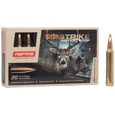 Norma TIPSTRIKE Ammunition: 300 Win Mag, 170 gr, Polymer Tipped, 3150 fps, Model 20174362