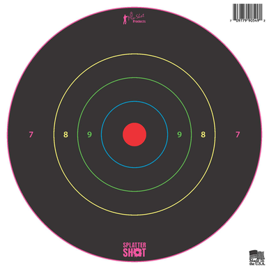 Super Shot Target Pro-Shot Heavy SplatterShot Multi-Colour Bullseye Tag Paper Targets, 8 ...