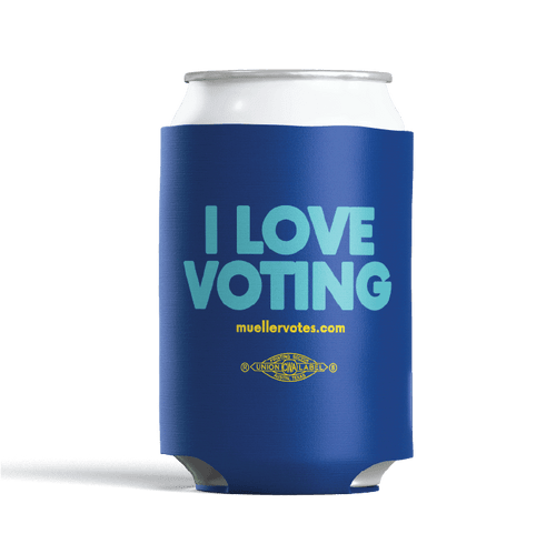 I Love Voting (Royal Blue Can Cooler)
