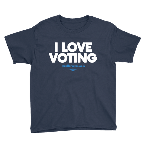 I Love Voting (Youth Navy Tee)