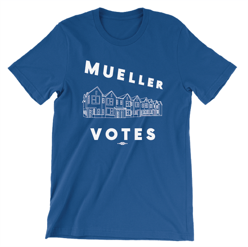 Mueller Votes - Houses (Unisex Royal Blue Tee)