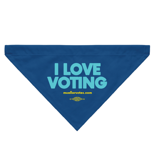 I Love Voting (Royal Blue Pet Bandana)