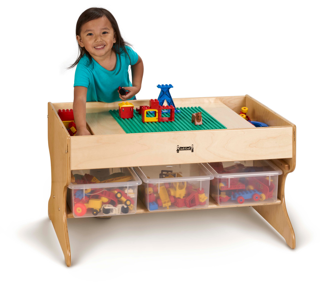 Jonti-Craft® Deluxe Building Table - Traditional Brick Compatible