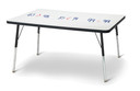 Rectangle Dry Erase Table - 30" x 48", A-height - Write-n-Wipe/Black/Black (Thumbnail)
