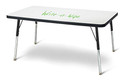 Rectangle Dry Erase Table - 24" x 36", A-height - Write-n-Wipe/Black/Black (Thumbnail)