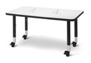 Rectangle Dry Erase Table - 24" x 36", A-height - Write-n-Wipe/Black/Black (Thumbnail)