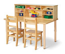 Kids Storage Table Desk with Shelves (Thumbnail)