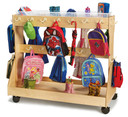 Mobile Backpack Cart – with Clear Cubbie-Trays (Thumbnail)