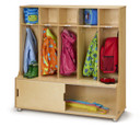Wooden Classroom 5 Section Kids Locker With Storage (Thumbnail)
