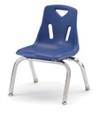 Stacking Chair with Chrome-Plated Legs (Thumbnail)