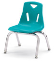 Stacking Chair with Chrome-Plated Legs (Thumbnail)