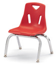 Stacking Chair with Chrome-Plated Legs (Thumbnail)