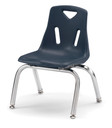 Stacking Chair with Chrome-Plated Legs (Thumbnail)