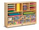 Deluxe Sectional Cubbie-Tray Mobile Unit - with Clear Trays (Thumbnail)