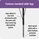 Six Leaf Activity Table - 60"&comma; A-height - Freckled Gray/Gray/Gray (Thumbnail)