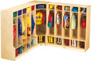 Corner Coat Locker with Step (Thumbnail)