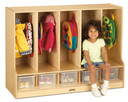 Toddler 5 Section Coat Locker with Step (Thumbnail)