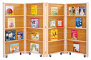 Mobile Library Bookcase - 4 Sections (Thumbnail)