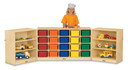 20 Cubbie-Tray Triple Fold-n-Lock - with Clear Trays (Thumbnail)