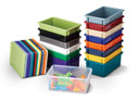 20 Cubbie-Tray Triple Fold-n-Lock - with Clear Trays (Thumbnail)