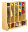 5 Section Coat Locker with Step (Thumbnail)