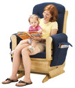 Glider Rocker - Blue Cushions (Thumbnail) Glider Rocker - Blue Cushions (Thumbnail)