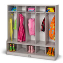 Rainbow Accents 5 Section Coat Locker with Step (Thumbnail)