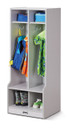 Rainbow Accents 2 Section Coat Locker with Step (Thumbnail)