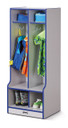 Rainbow Accents 2 Section Coat Locker with Step (Thumbnail) Rainbow Accents 2 Section Coat Locker with Step (Thumbnail)