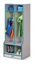 Rainbow Accents 2 Section Coat Locker with Step (Thumbnail) Rainbow Accents 2 Section Coat Locker with Step (Thumbnail)