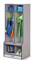 Rainbow Accents 2 Section Coat Locker with Step (Thumbnail)