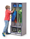 Rainbow Accents 2 Section Coat Locker with Step (Thumbnail)