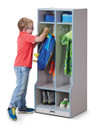 Rainbow Accents 2 Section Coat Locker with Step (Thumbnail)
