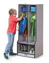 Rainbow Accents 2 Section Coat Locker with Step (Thumbnail)
