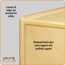 Wooden Changing Table With Storage With Blue Cushion (Thumbnail)