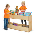Classroom Wooden Book Organizer With Storage (Thumbnail)