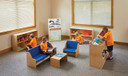Classroom Wooden Book Organizer With Storage (Thumbnail)