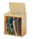 Wooden Classroom Lift Top Book Easel With Storage (Thumbnail)