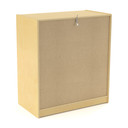 Small Lockable Wooden Storage Cabinet With Doors and Shelves (Thumbnail)