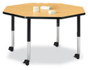 Octagon Activity Table - 48" X 48" - Oak (Thumbnail)