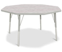 Octagon Activity Table - 48" X 48" - Driftwood Gray (Thumbnail)