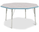 Octagon Activity Table - 48" X 48" - Driftwood Gray (Thumbnail)
