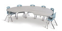 Kidney Activity Table - 48" X 72" - Driftwood Gray (Thumbnail)