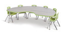 Kidney Activity Table - 48" X 72" - Driftwood Gray (Thumbnail)