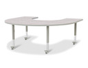 Horseshoe Activity Table - 60" X 66" - Driftwood Gray (Thumbnail)