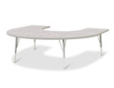 Horseshoe Activity Table - 60" X 66" - Driftwood Gray (Thumbnail)